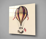 Balloon Journey Towards Freedom Glass Wall Art