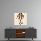 Balloon Journey Towards Freedom Glass Wall Art