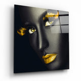 Yellow Lashes Glass Wall Art