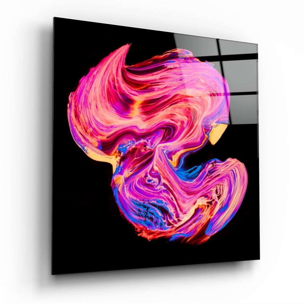 Dance of Colors Glass Wall Art