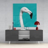 Flamingo Glass Wall Art