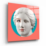 Female Face Sculpture Glass Wall Art | Insigne Art Design