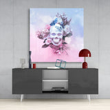 Flower Head Glass Wall Art | Insigne Art Design