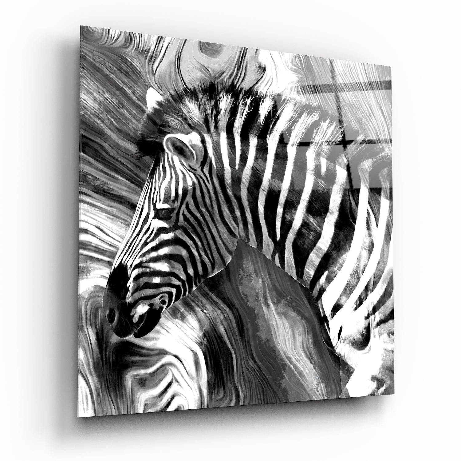 Zebra Glass Wall Art | Insigne Art Design