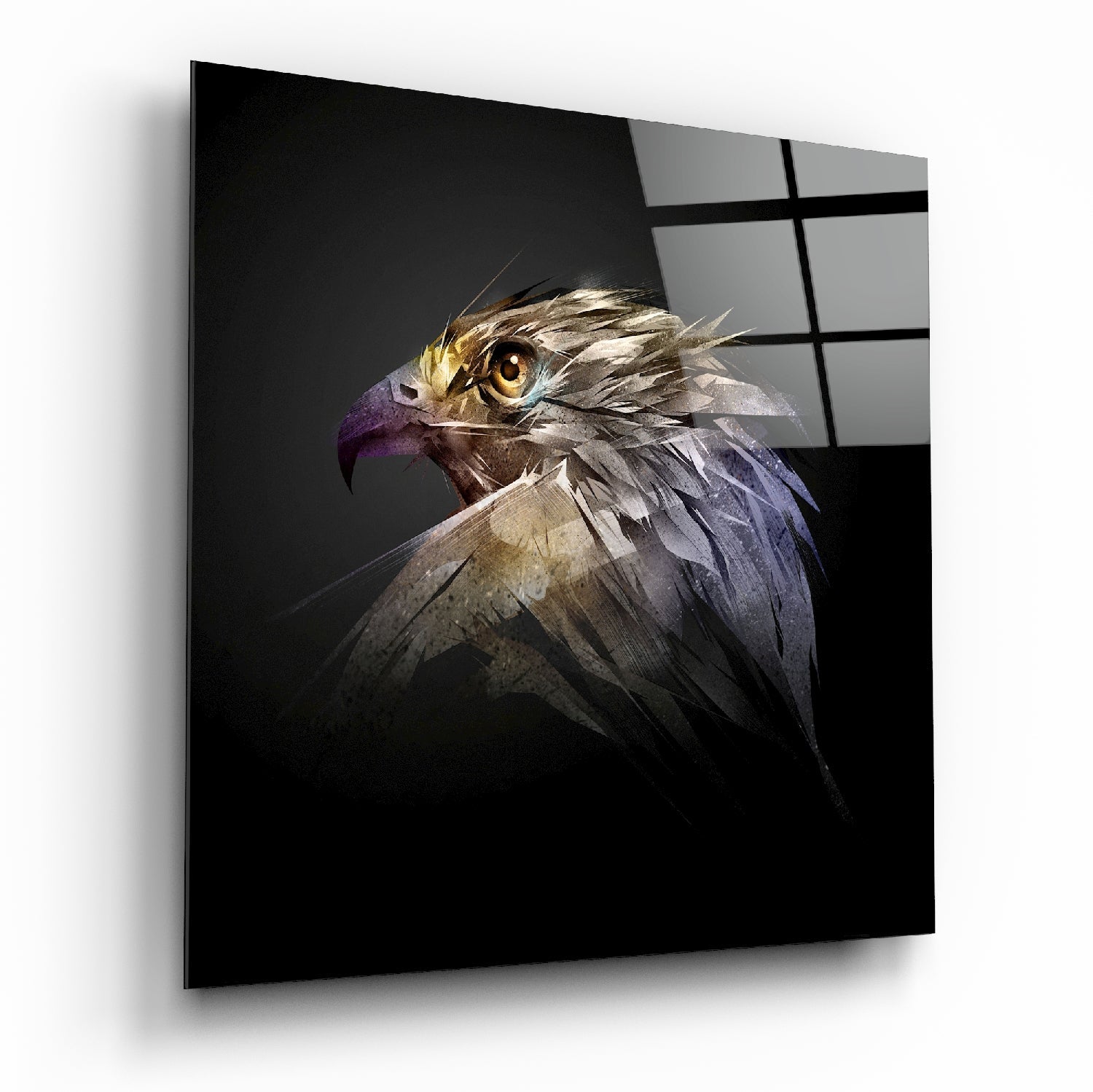 Falcon Glass Wall Art | Insigne Art Design