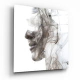 Smoke Face Glass Wall Art | Insigne Art Design