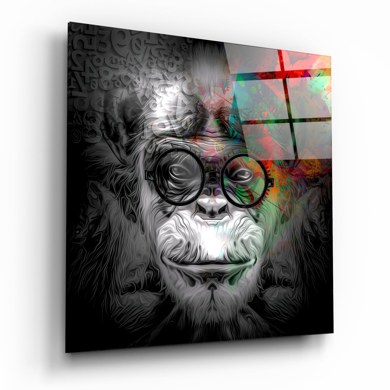 Wise Monkey Glass Wall Art | Insigne Art Design