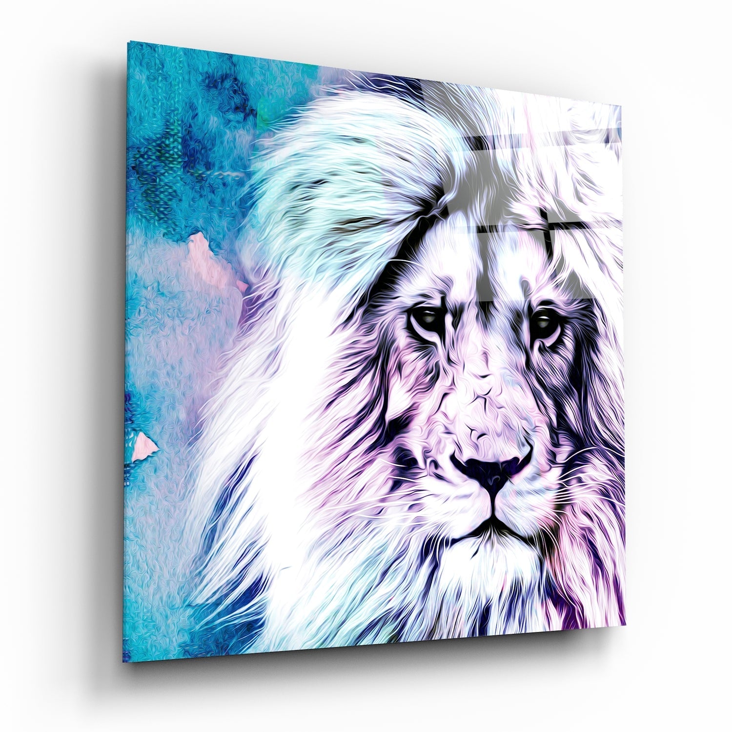 Lion Glass Wall Art | Insigne Art Design