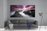 Foggy Sea Mega Glass Wall Art | Insigne Art Design