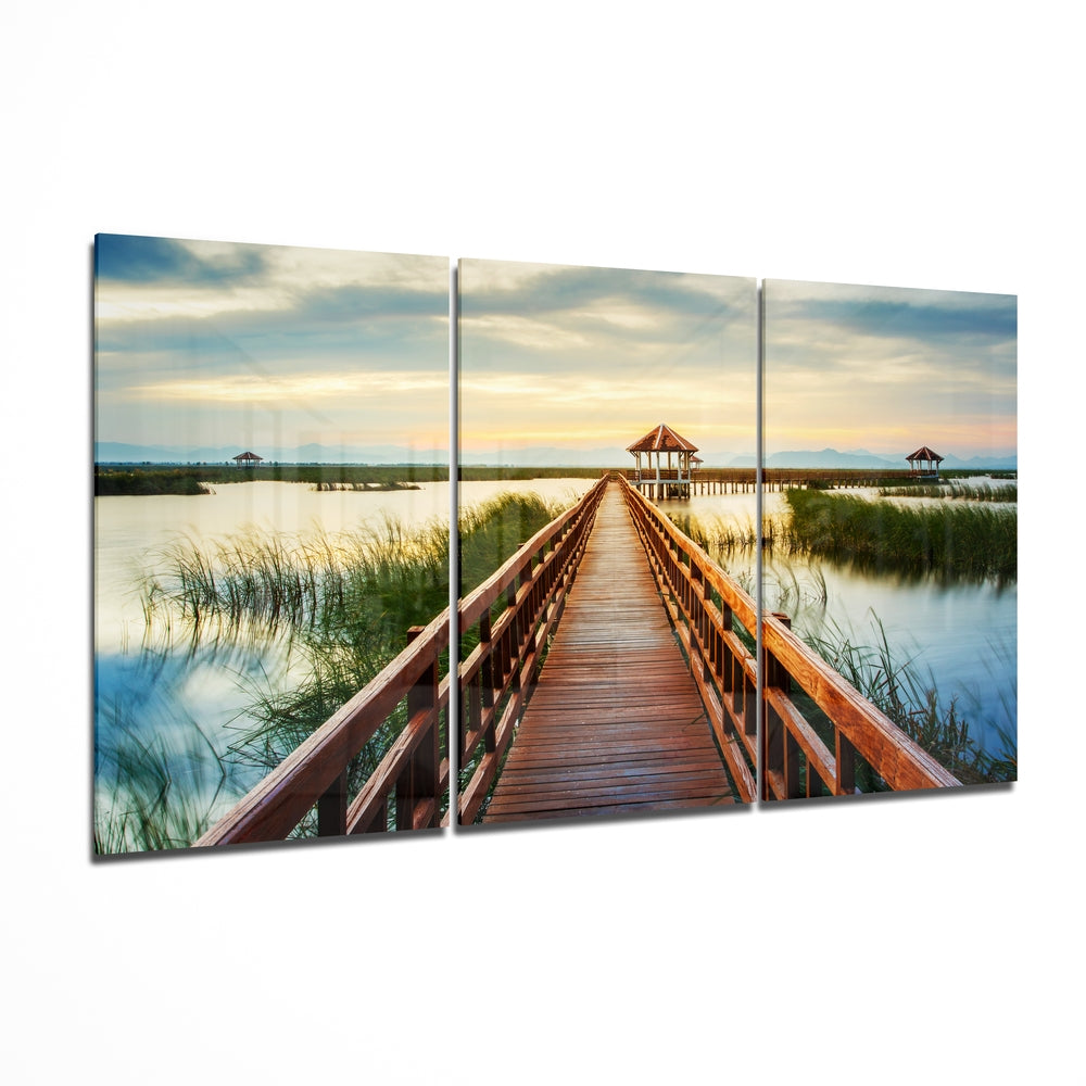 Pier Mega Glass Wall Art | Insigne Art Design