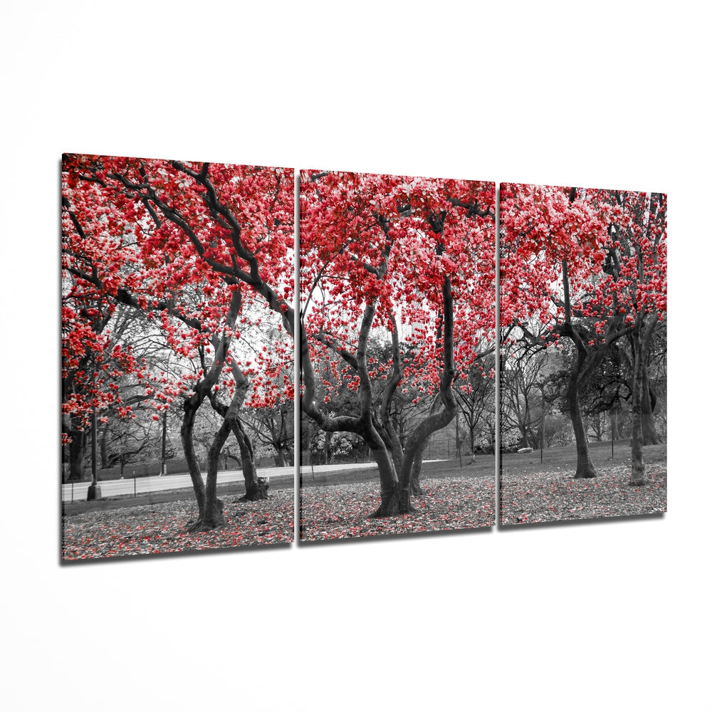 Spring Trees Mega Glass Wall Art | Insigne Art Design