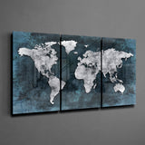 World Map Mega Glass Wall Art | Insigne Art Design