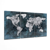 World Map Mega Glass Wall Art | Insigne Art Design