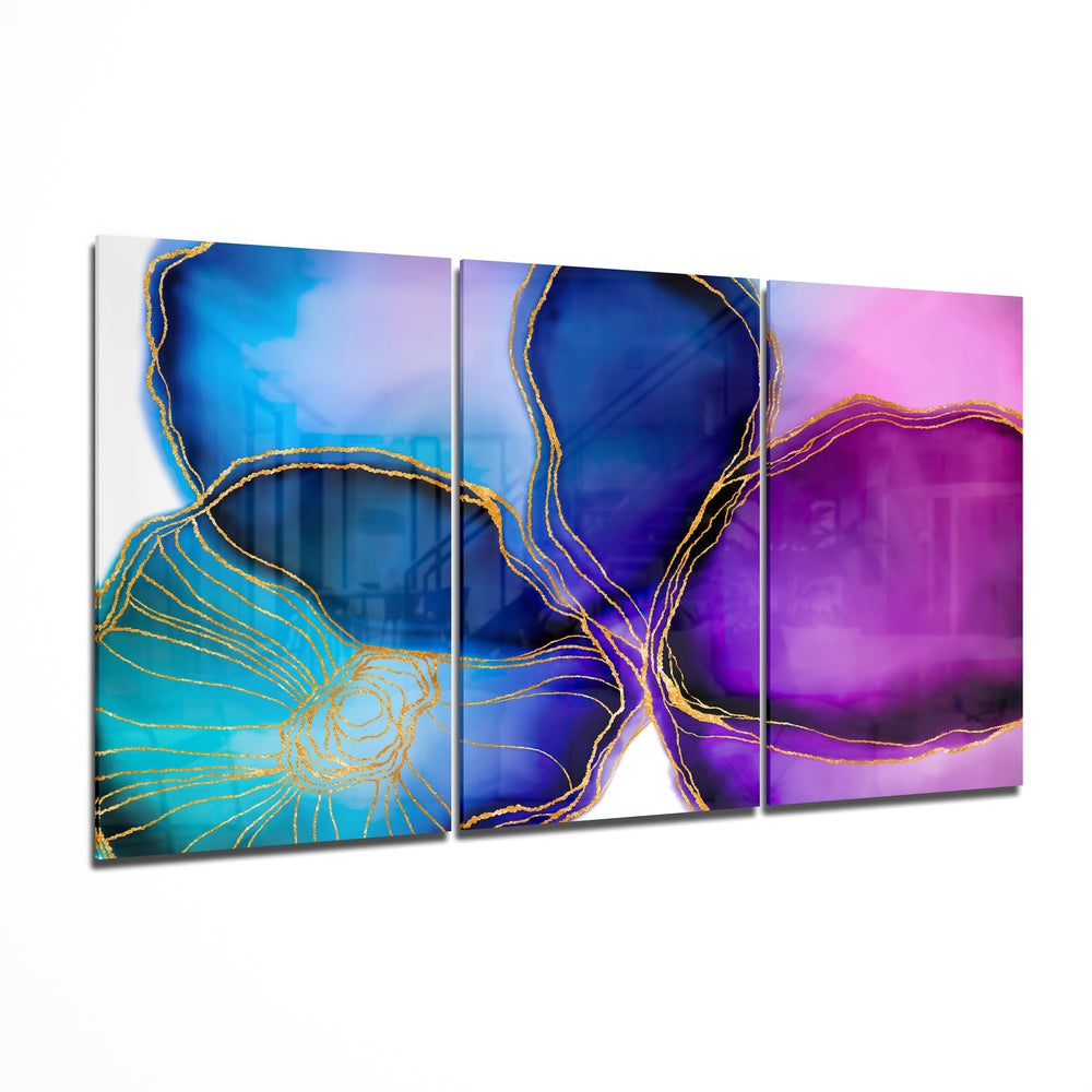 Abstract Shapes 6 Glass Wall Arts | Insigne Art Design