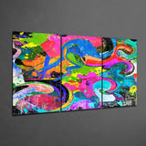 Dance of Colors Glass Wall Art | Insigne Art Design