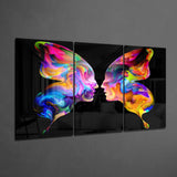 Two Sides of a Butterfly Glass Wall Art | Insigne Art Design