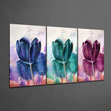 Tulips Glass Wall Art | Insigne Art Design