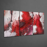 Abstract Red Glass Wall Art | Insigne Art Design