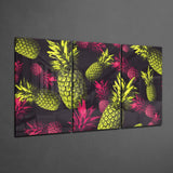 Pineapples Glass Wall Art | Insigne Art Design