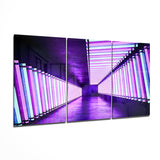 Purple Corridor Glass Wall Art | Insigne Art Design