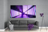 Purple Corridor Glass Wall Art | Insigne Art Design