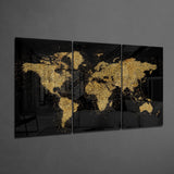 World Map Glass Wall Art | Insigne Art Design