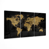 World Map Glass Wall Art | Insigne Art Design