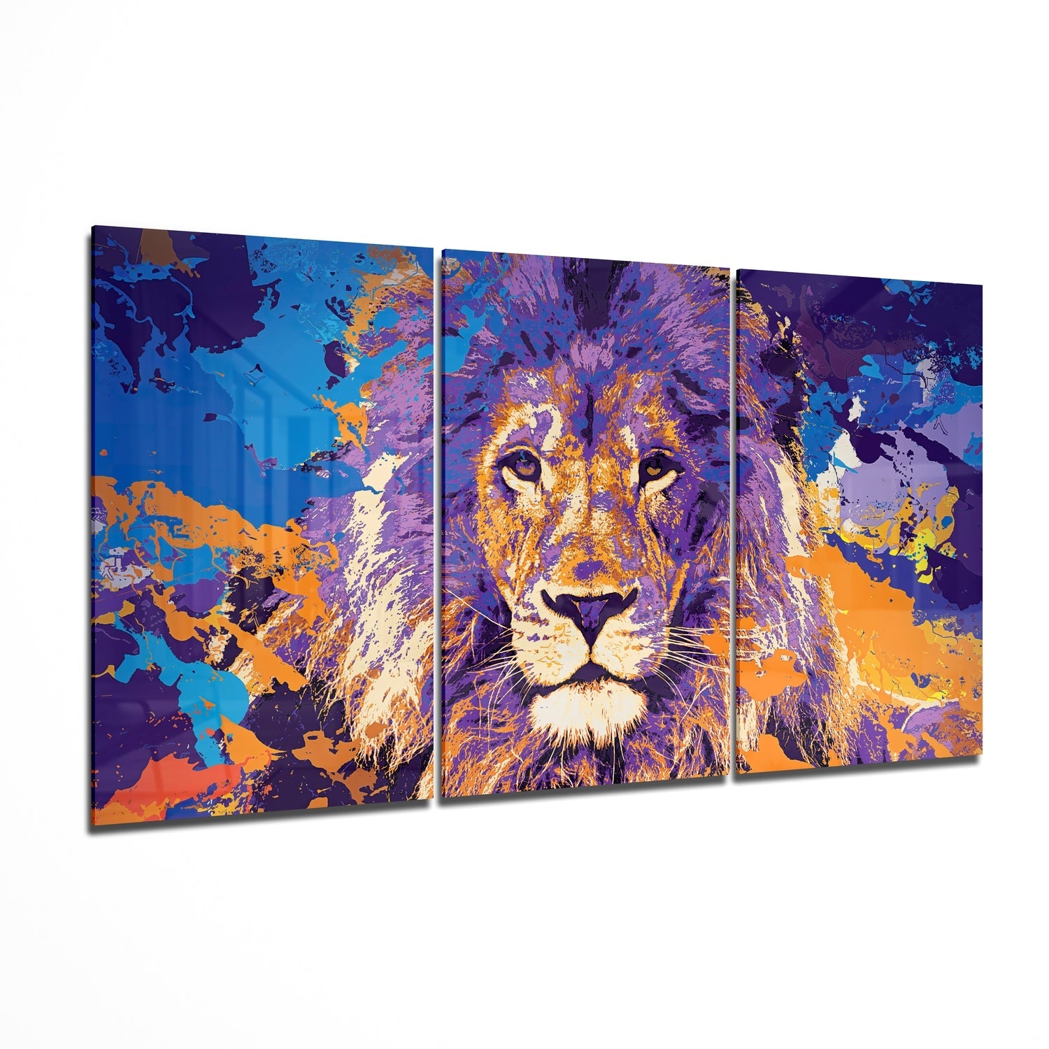 Lion Glass Wall Art | Insigne Art Design