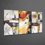 Women and Shapes Glass Wall Art | Insigne Art Design