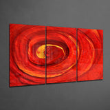 Red Loop Glass Wall Art | Insigne Art Design