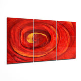 Red Loop Glass Wall Art | Insigne Art Design