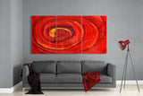 Red Loop Glass Wall Art | Insigne Art Design