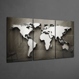 World Map Glass Wall Art | Insigne Art Design