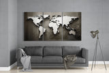 World Map Glass Wall Art | Insigne Art Design