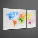 World Map Glass Wall Art | Insigne Art Design