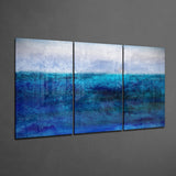 Blue Horizon Glass Wall Art | Insigne Art Design