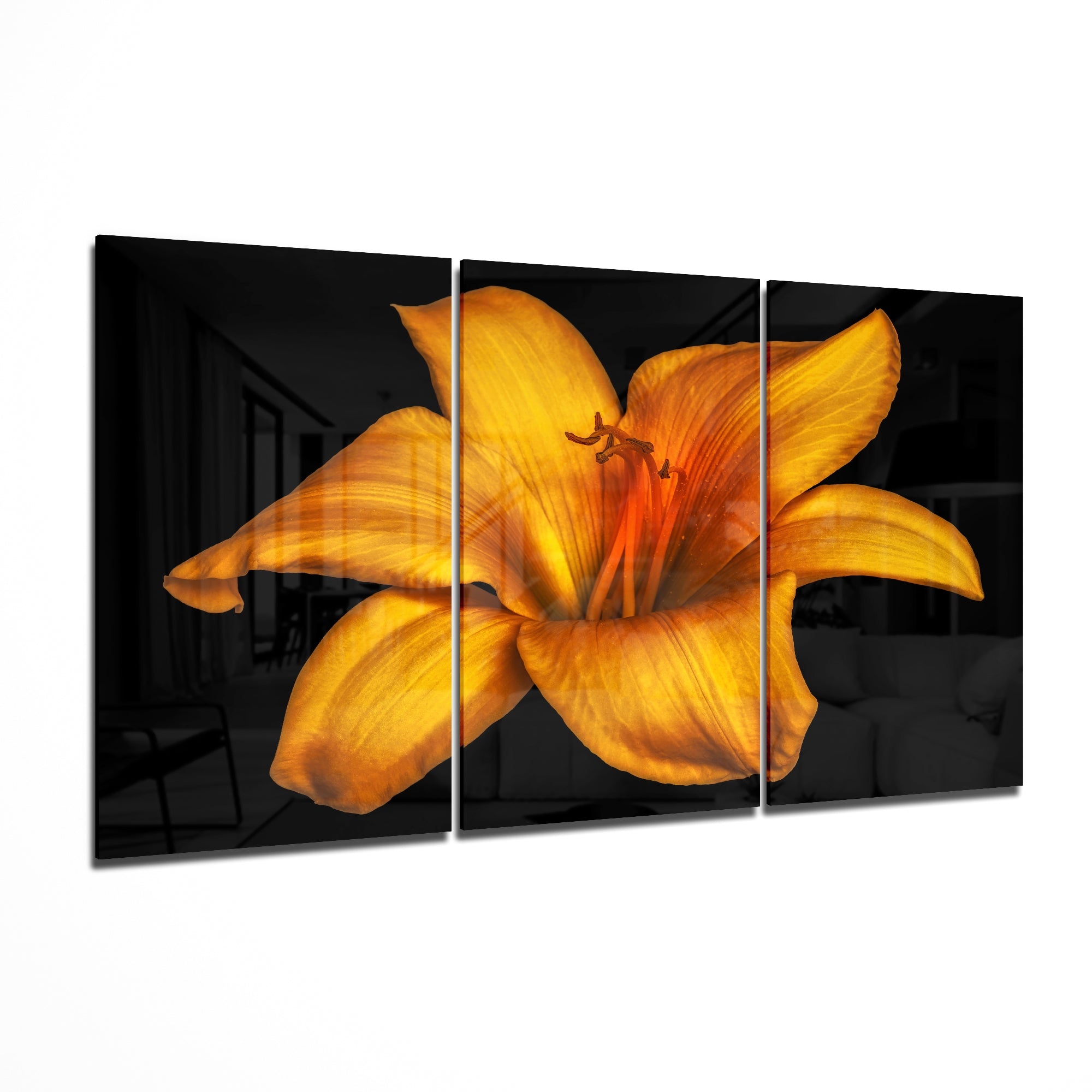 Flower - Orange Lilium Glass Art | Insigne Art Design