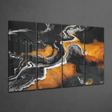 Marble Lava 4 Pieces Mega Glass Wall Art (59"x36") | Insigne Art Design