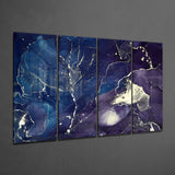 Marble 4 Pieces Mega Glass Wall Art (59"x36") | Insigne Art Design