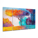 Tree of Life 4 Pieces Mega Glass Wall Art (59"x36") | Insigne Art Design