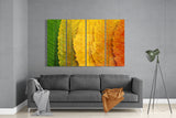 Autumn Leaves 4 Pieces Mega Glass Wall Art (59"x36") | Insigne Art Design