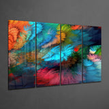 Colorful Touches 4 Pieces Mega Glass Wall Art (59"x36") | Insigne Art Design