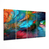 Colorful Touches 4 Pieces Mega Glass Wall Art (59"x36") | Insigne Art Design