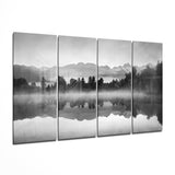 Foggy View 4 Pieces Mega Glass Wall Art (59"x36") | Insigne Art Design