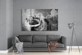 Dancing with Smoke 4 Pieces Mega Glass Wall Art (59"x36") | Insigne Art Design