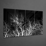 Night Trees 4 Pieces Mega Glass Wall Art (59"x36") | Insigne Art Design