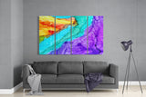 Colorful Steam 4 Pieces Mega Glass Wall Art (59"x36") | Insigne Art Design