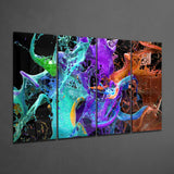 Mixing the Colors 4 Pieces Mega Glass Wall Art (59"x36") | Insigne Art Design