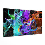 Mixing the Colors 4 Pieces Mega Glass Wall Art (59"x36") | Insigne Art Design