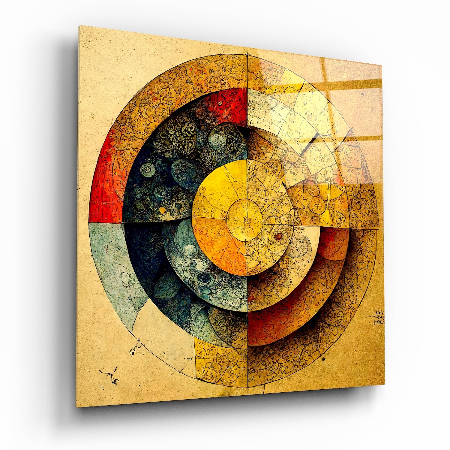 Circles Glass Wall Art  || Designers Collection | Insigne Art Design